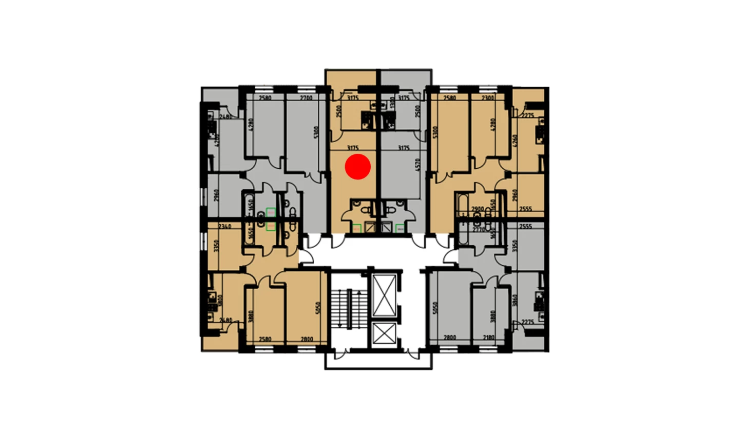 1-комнатная квартира 29.24 м²  3/3 этаж