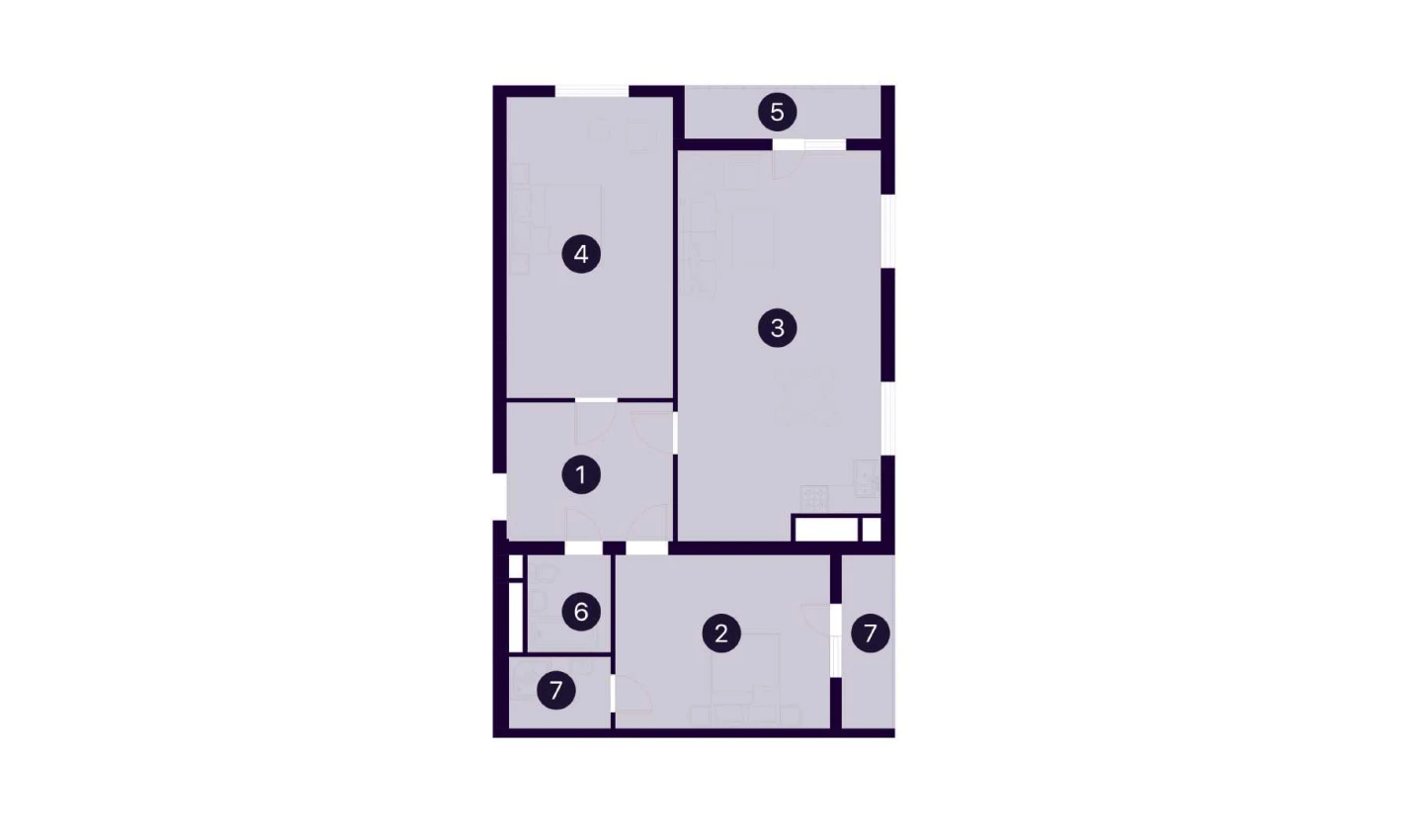 3-комнатная квартира 98.8 м²  16/16 этаж