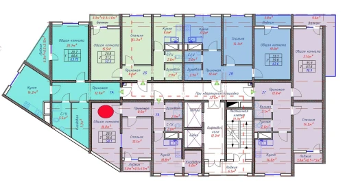 2-комнатная квартира 58.1 м²  14/16 этаж | Жилой комплекс TRINITY