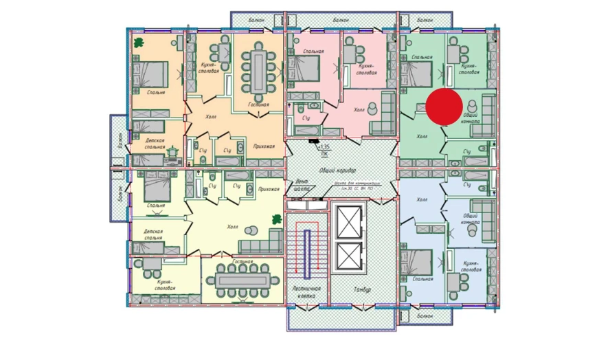 2-комнатная квартира 50.85 м²  14/14 этаж