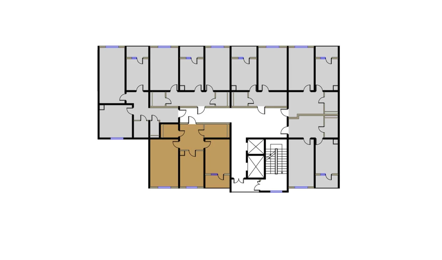 2-комнатная квартира 75.42 м²  2/2 этаж