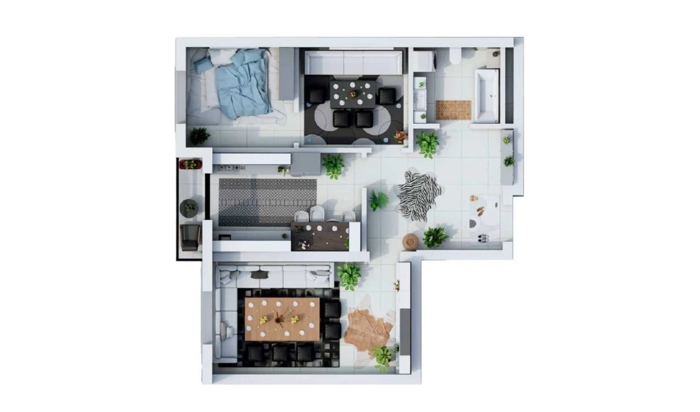 1-комнатная квартира 52.42 м²  6/6 этаж