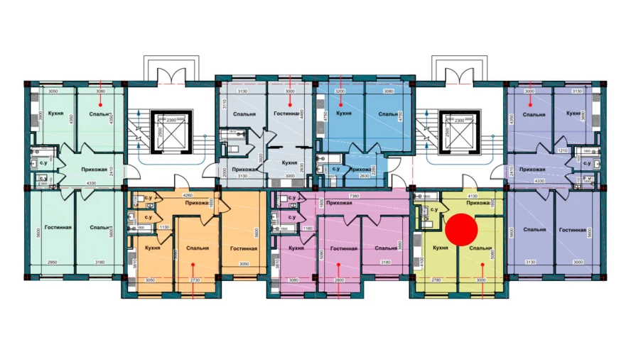 1-xonali xonadon 40.7 m²  2/2 qavat