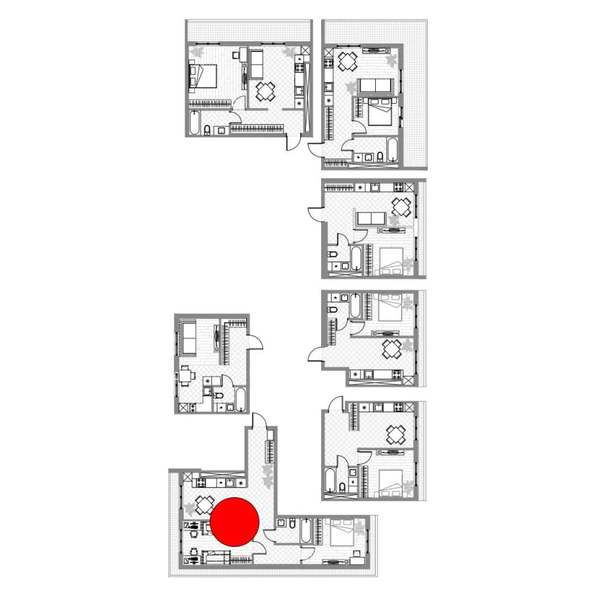 2-комн. квартира 60 м²  12/12 этаж | Жилой комплекс PARVOZ