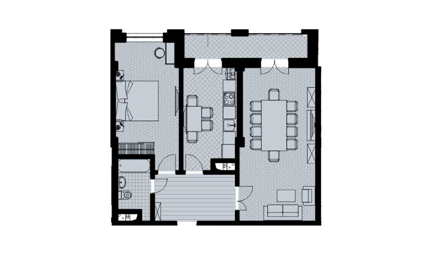 2-xonali xonadon 71.69 m²  1/1 qavat