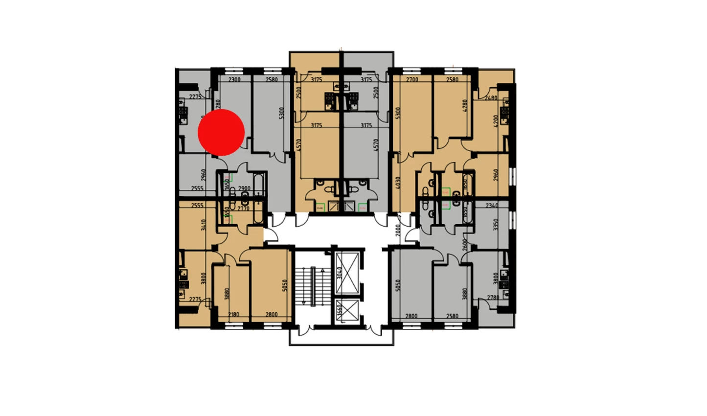 2-комнатная квартира 60.35 м²  9/9 этаж