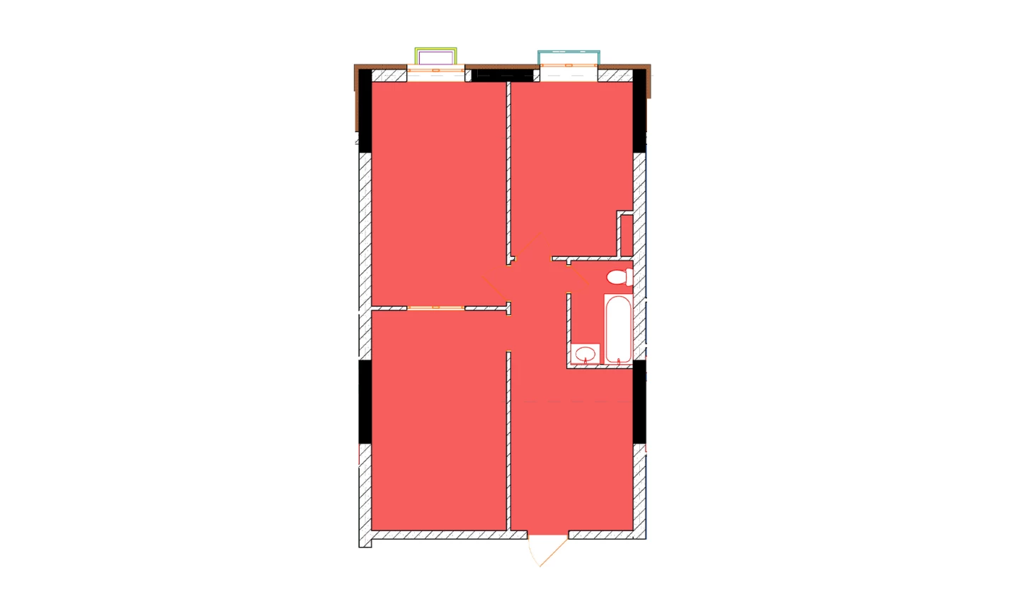 2-комнатная квартира 72.8 м²  11/11 этаж