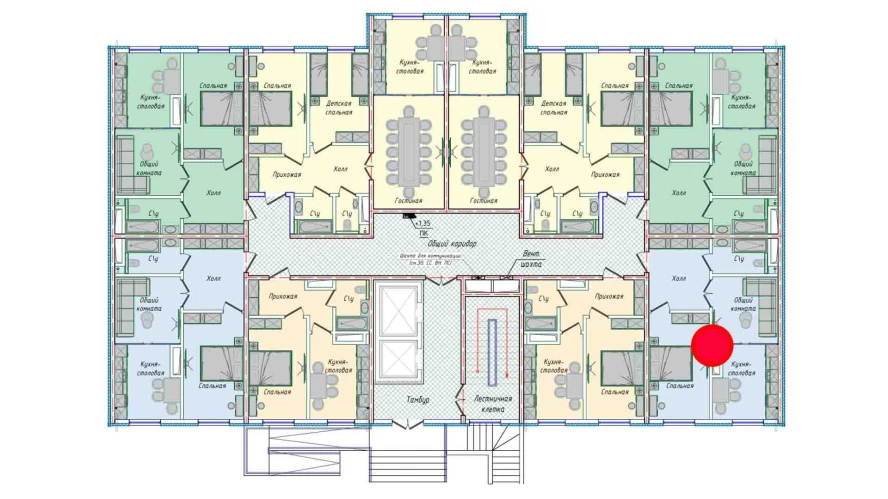 2-комнатная квартира 50.7 м²  1/1 этаж