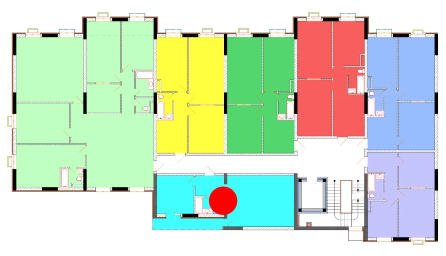 2-комнатная квартира 60.8 м²  3/3 этаж