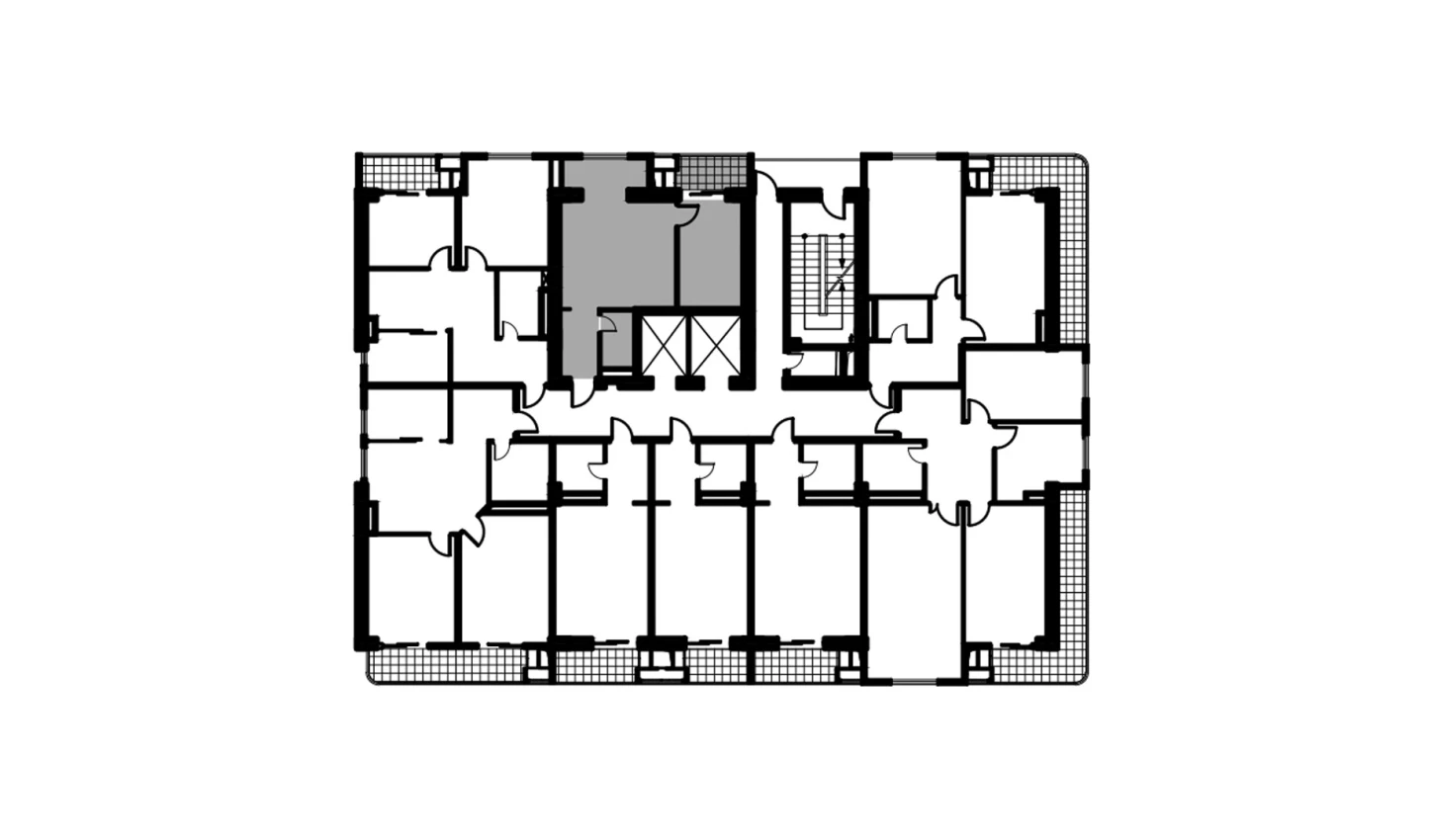 2-xonali xonadon 44.7 m²  3/3 qavat