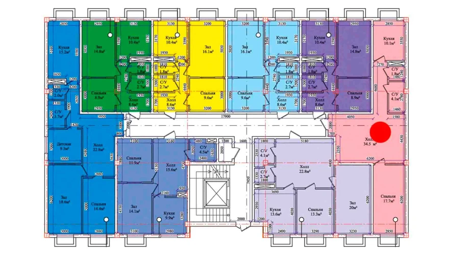 2-комнатная квартира 69.4 м²  1/1 этаж