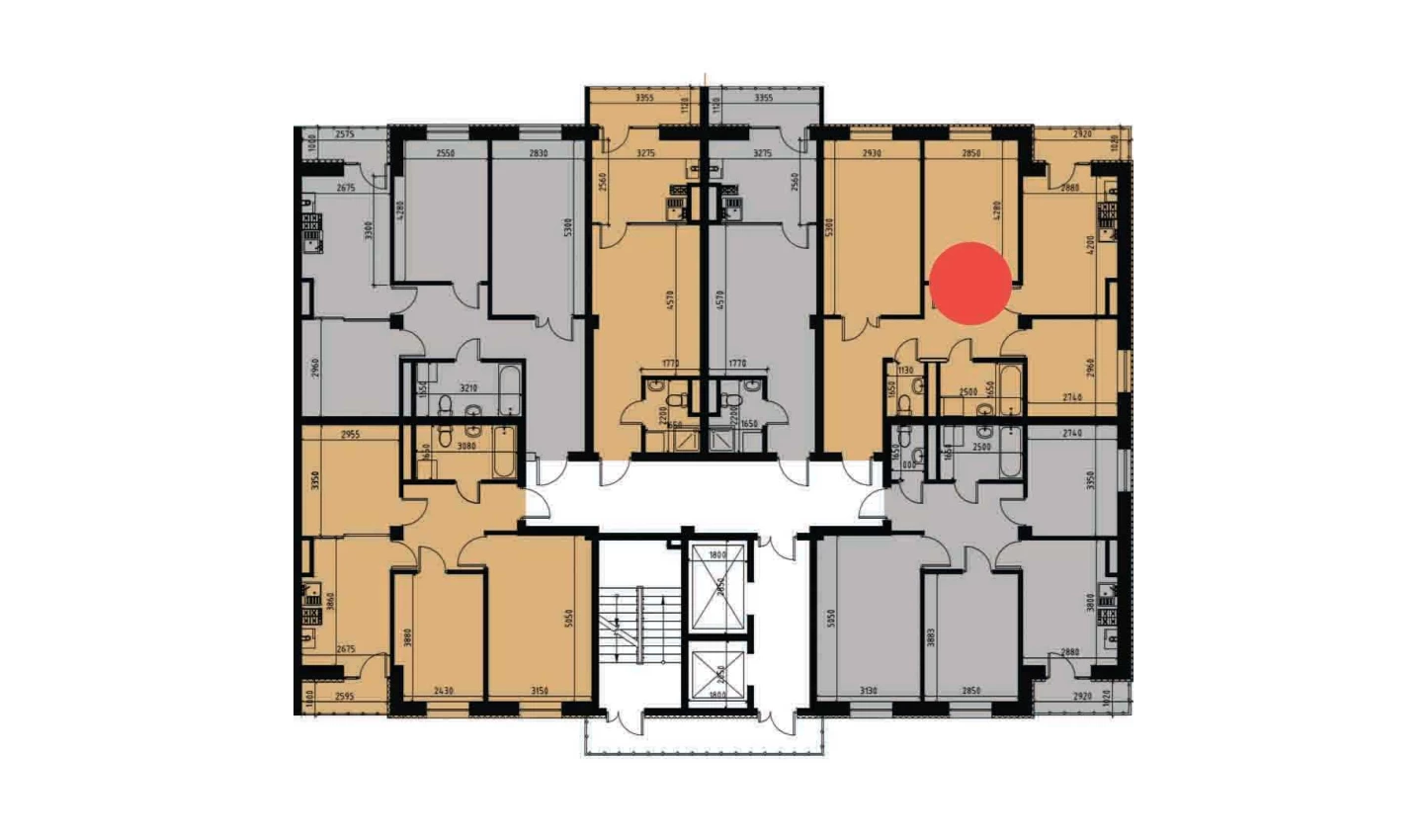 3-xonali xonadon 69.46 m²  8/8 qavat