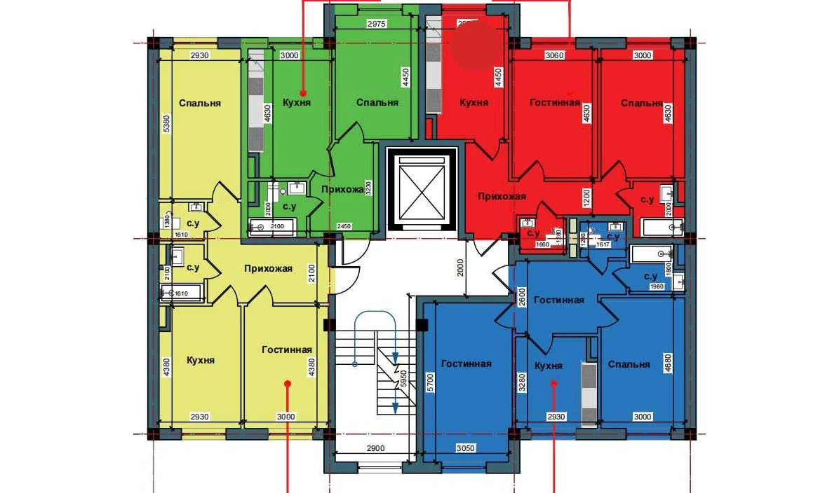 2-комнатная квартира 59.2 м²  1/1 этаж