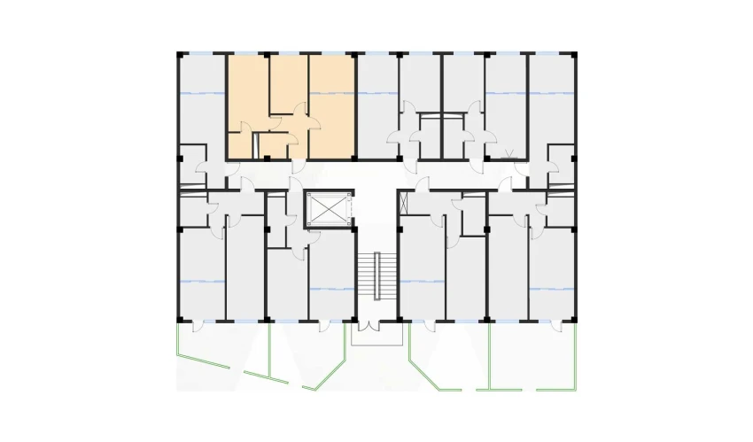 3-xonali xonadon 55.55 m²  1/7 qavat | Bochka Resort Turar-joy majmuasi