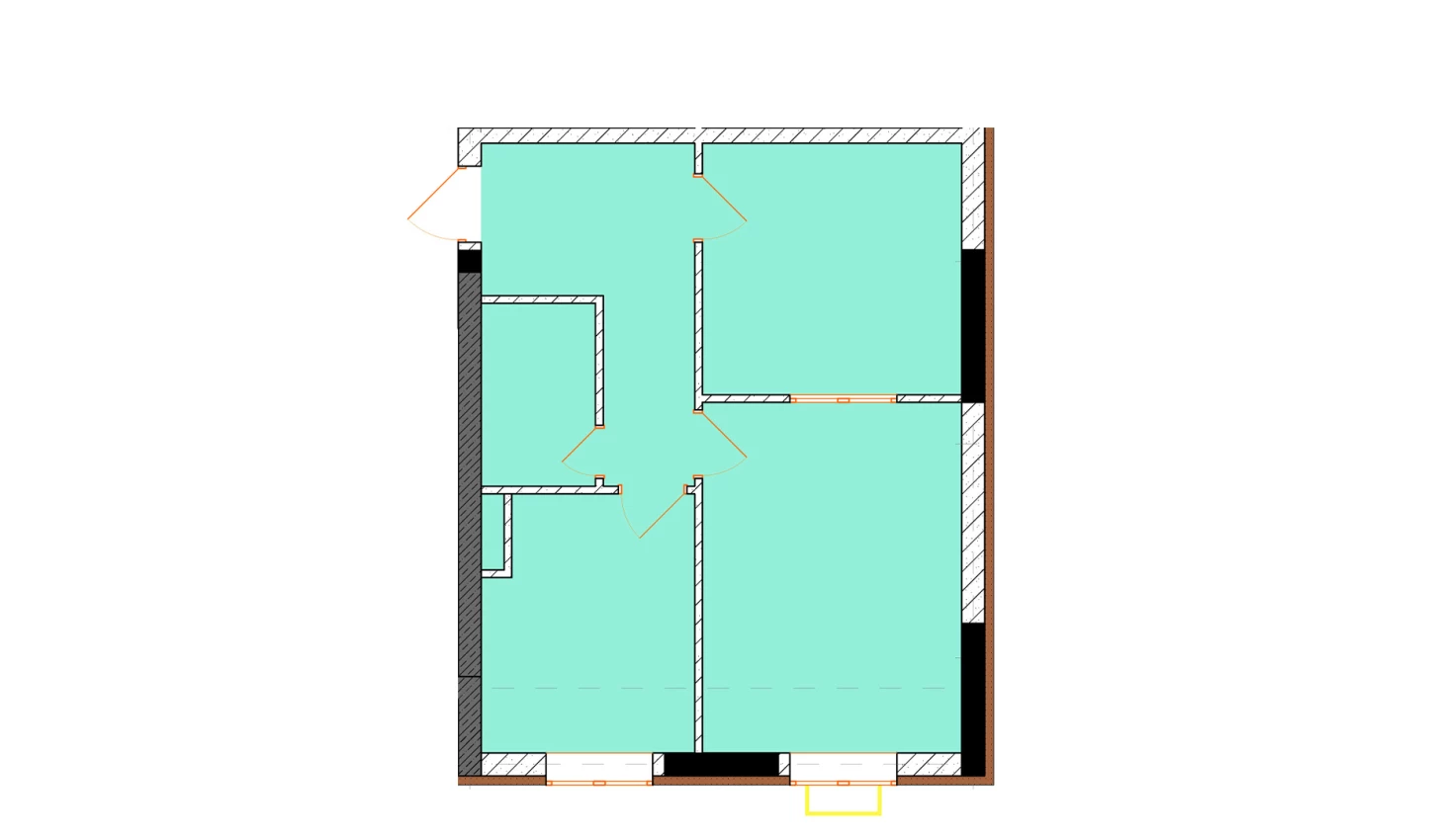 2-комнатная квартира 50.4 м²  7/7 этаж