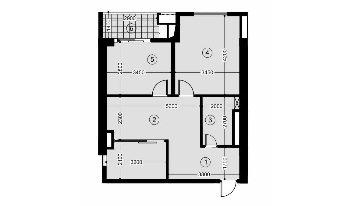 3-xonali xonadon 57.4 m²  11/11 qavat