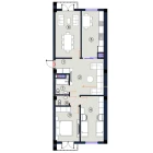 3-xonali xonadon 89 m²  3/9 qavat | FLORYA RESIDENCE Turar-joy majmuasi