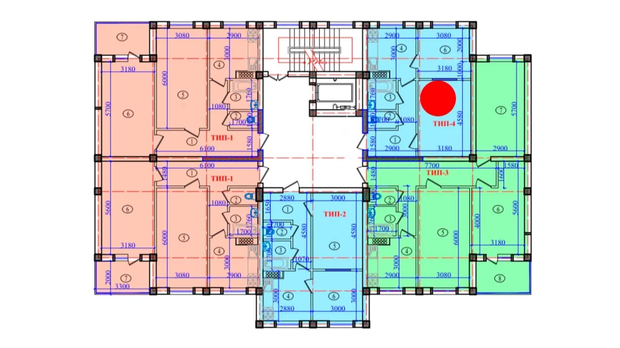 2-xonali xonadon 51.2 m²  5/5 qavat