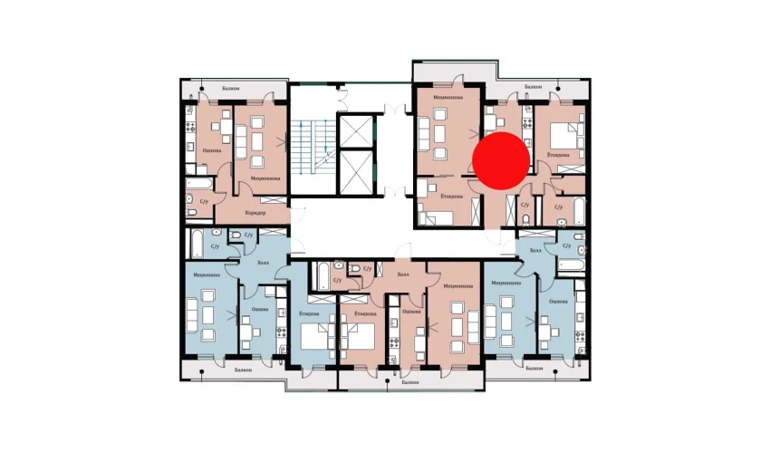 3-xonali xonadon 70.02 m²  1/16 qavat | SOKIN DIYOR Turar-joy majmuasi