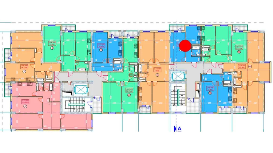 1-комнатная квартира 42.48 м²  7/7 этаж