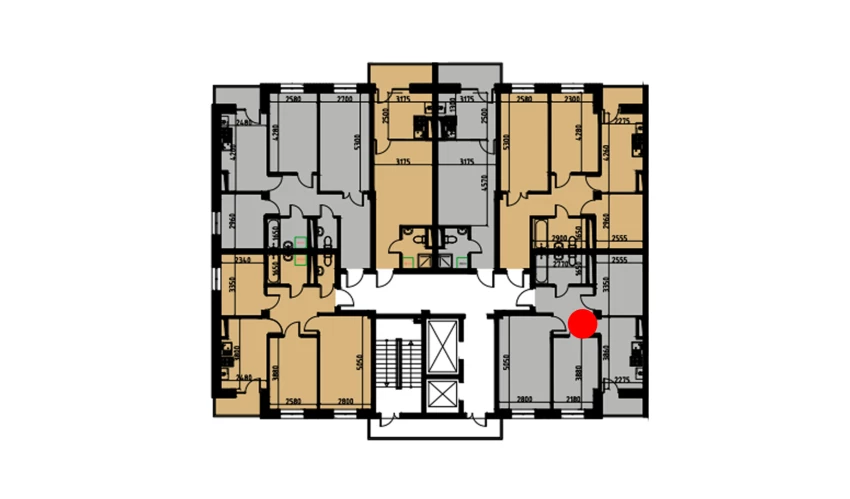 3-комнатная квартира 55.32 м²  3/3 этаж