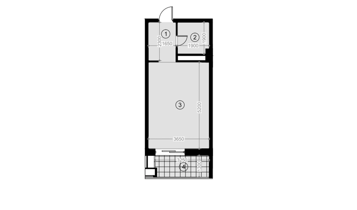 1-комнатная квартира 30.9 м²  6/6 этаж