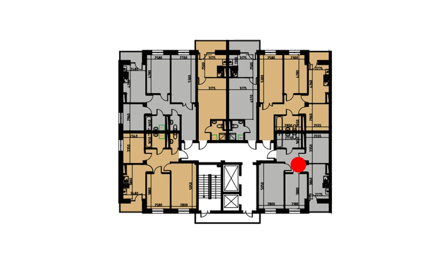 2-комнатная квартира 53.27 м²  8/8 этаж