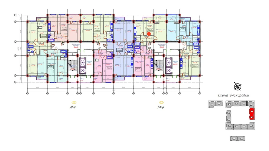 3-xonali xonadon 68.4 m²  11/11 qavat