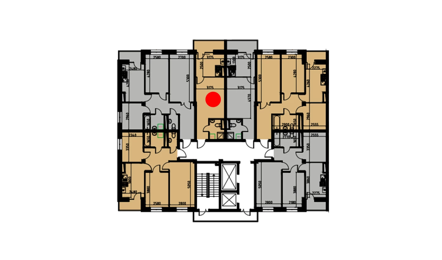 1-комнатная квартира 29.24 м²  5/5 этаж