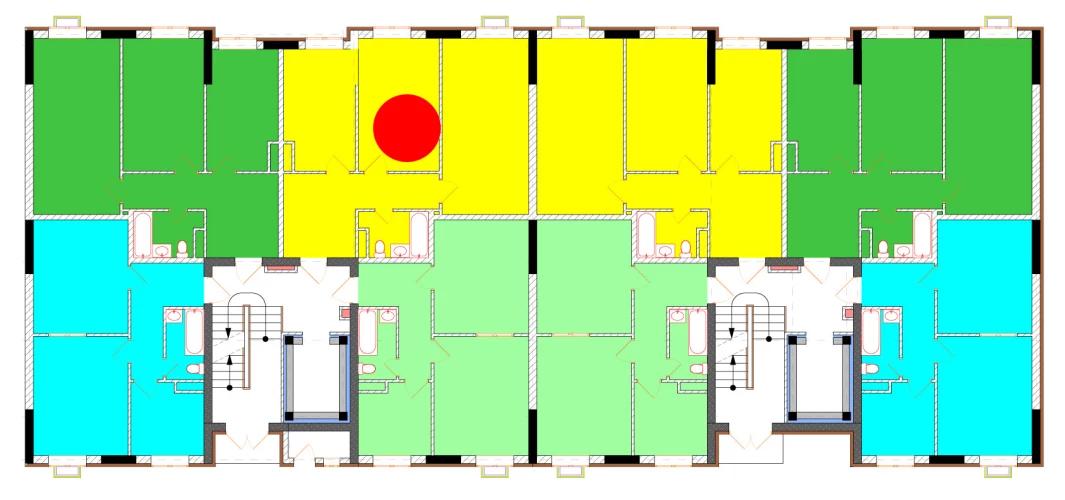 2-комнатная квартира 66.3 м²  2/2 этаж