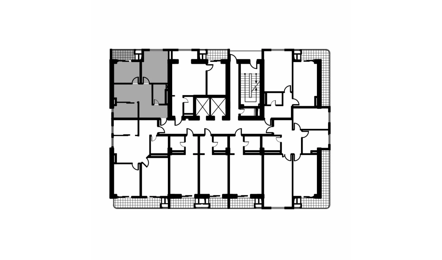 3-xonali xonadon 57.4 m²  6/6 qavat