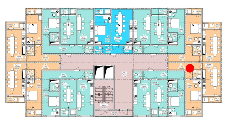 2-xonali xonadon 52.82 m²  4/4 qavat