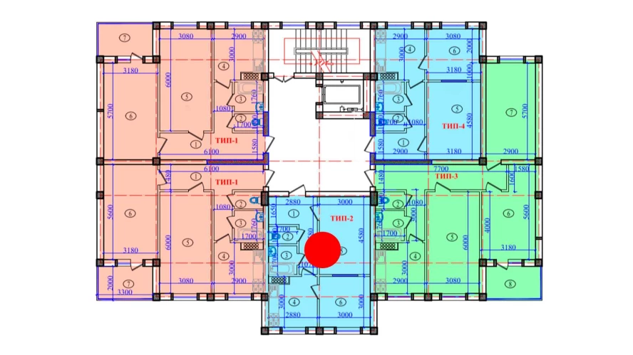 2-xonali xonadon 51.2 m²  5/5 qavat