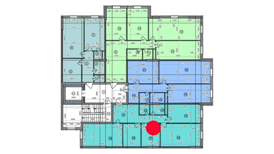 4-комнатная квартира 100 м²  6/6 этаж