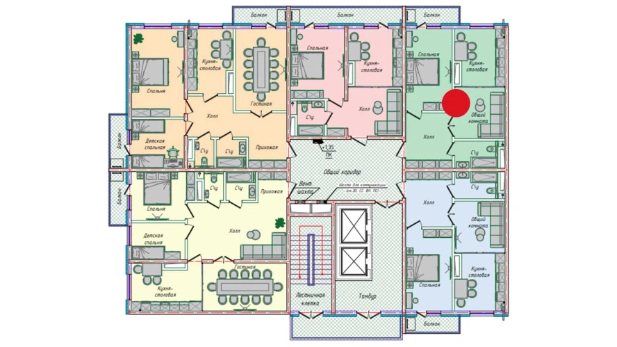 2-комнатная квартира 50.85 м²  10/10 этаж