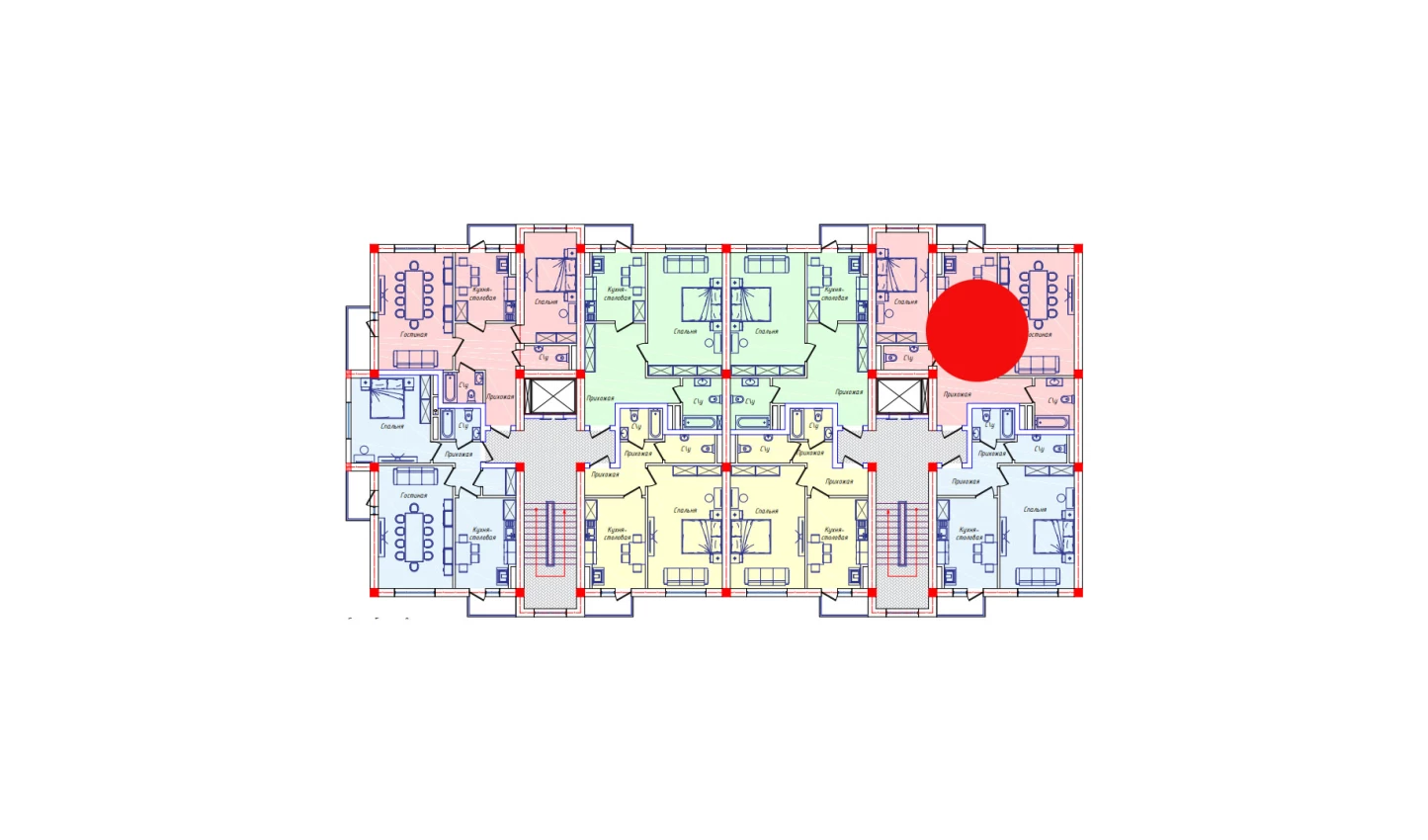 2-комнатная квартира 75.8 м²  8/8 этаж