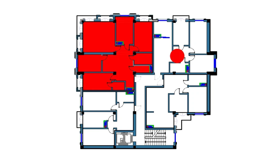 3-xonali xonadon 74.5 m²  7/7 qavat