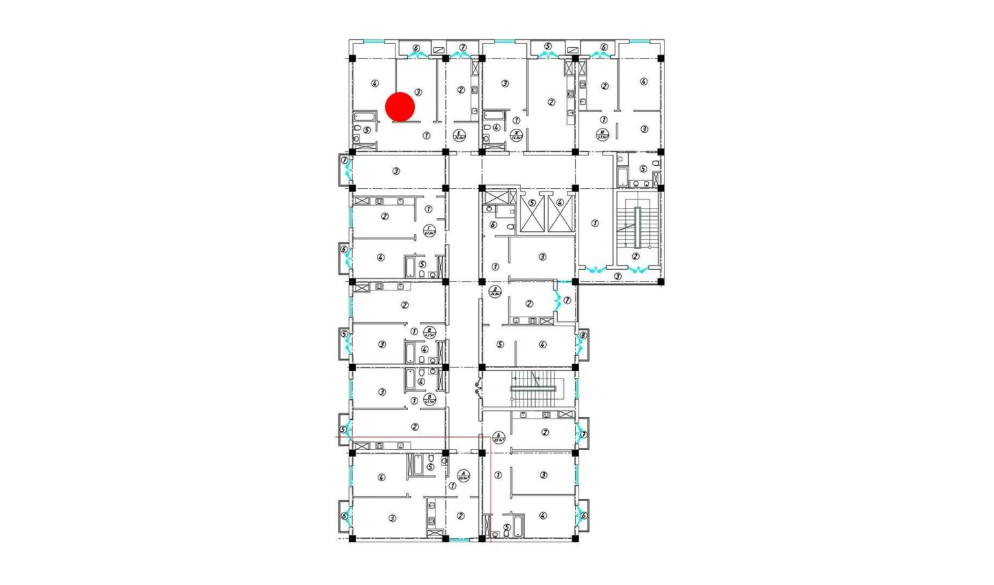 3-комнатная квартира 74 м²  5/5 этаж