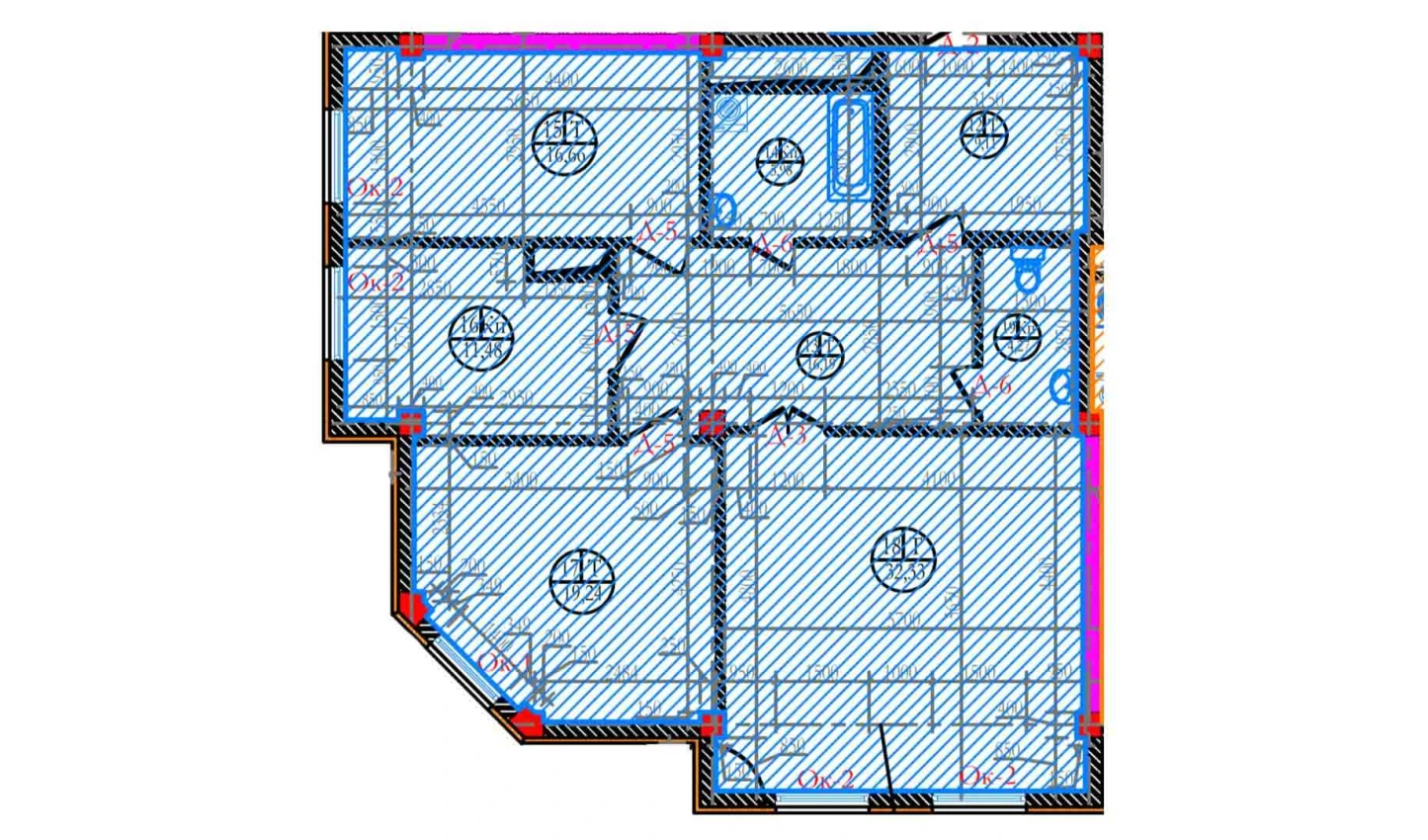 5-xonali xonadon 124.88 m²  1/1 qavat