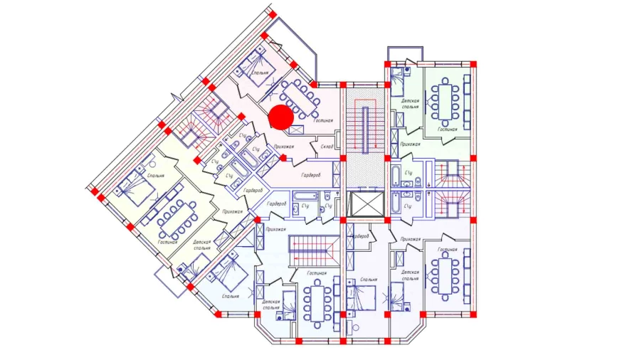 3-xonali xonadon 104.4 m²  7/7 qavat