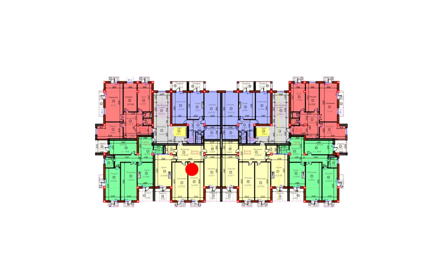 3-комнатная квартира 161 м²  5/5 этаж