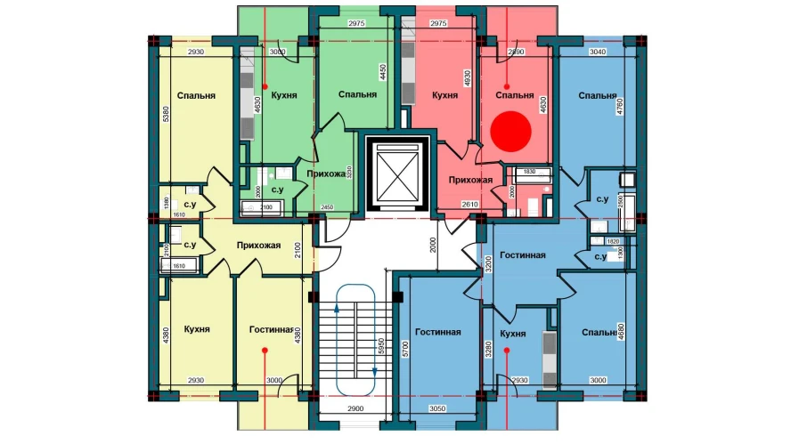 1-комнатная квартира 42 м²  5/5 этаж