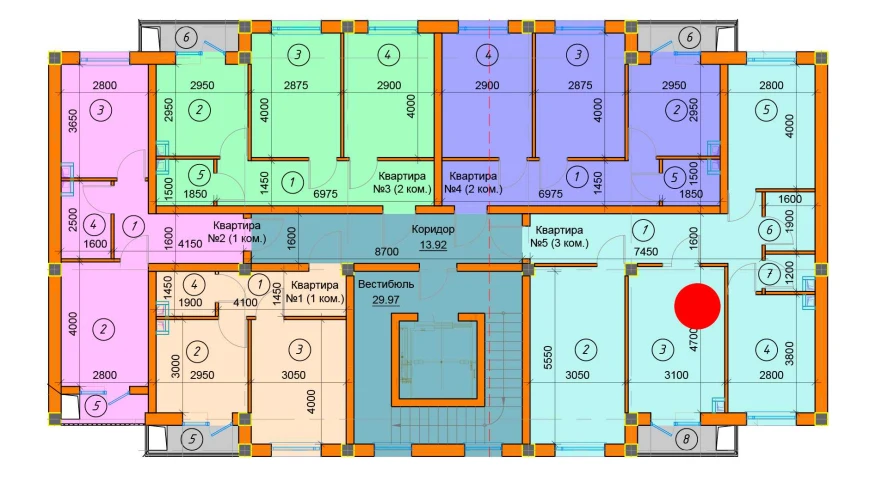 3-комнатная квартира 72.24 м²  4/4 этаж