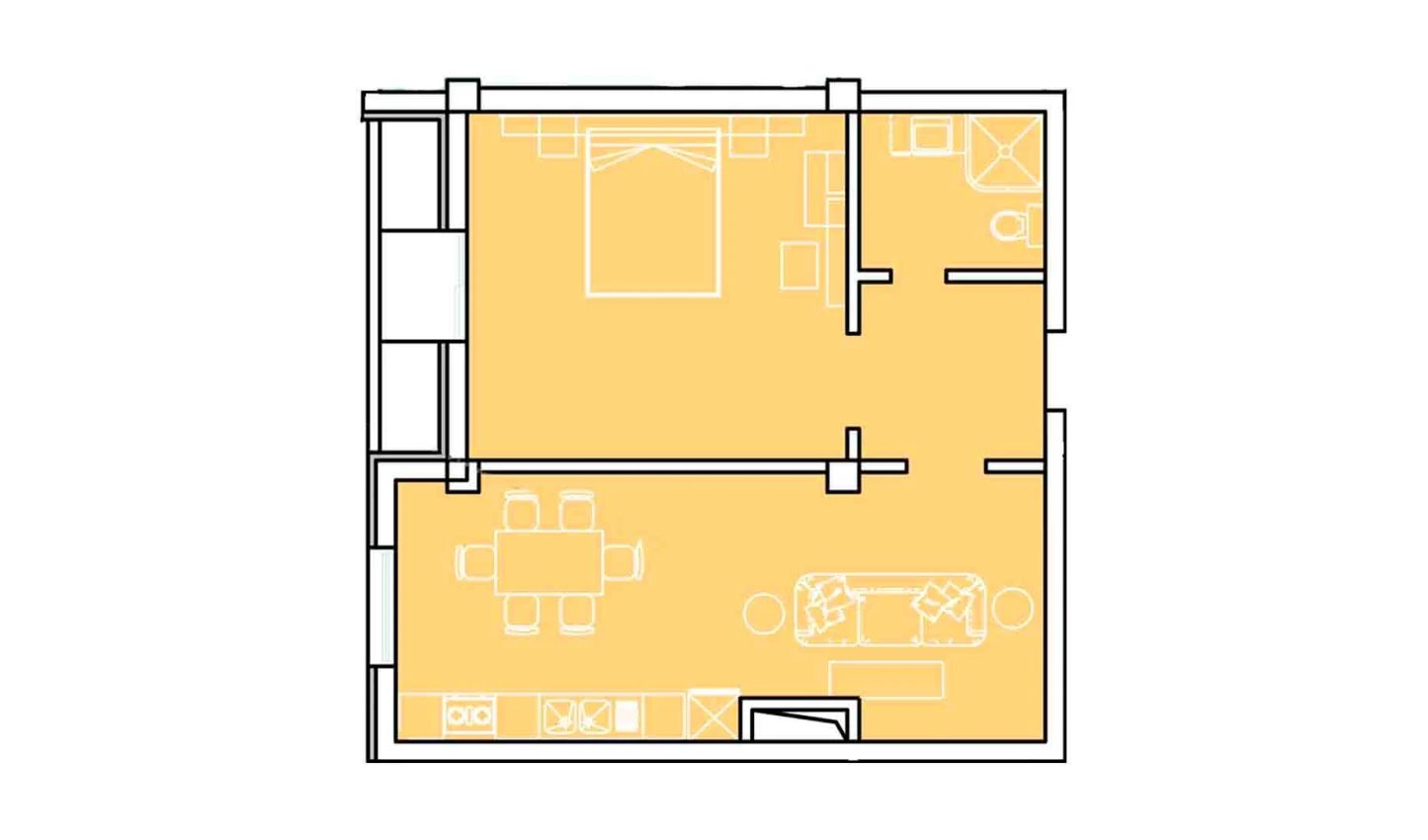 3-комнатная квартира 63.38 м²  8/8 этаж