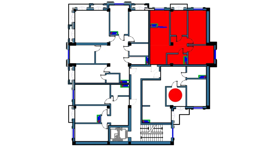 2-комнатная квартира 65 м²  8/8 этаж