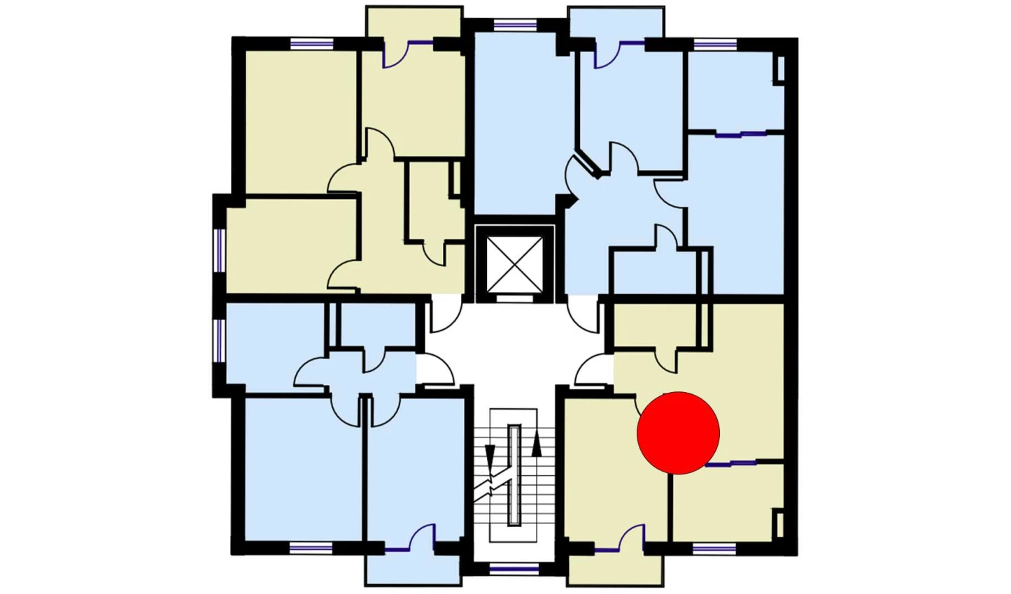 2-комнатная квартира 47.8 м²  5/5 этаж