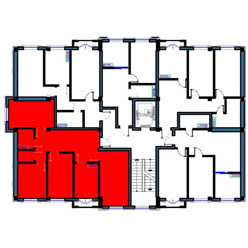 4-комнатная квартира 92 м²  8/8 этаж