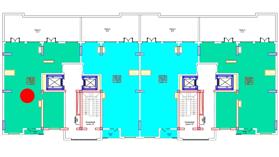 4-комнатная квартира 135 м²  17/17 этаж