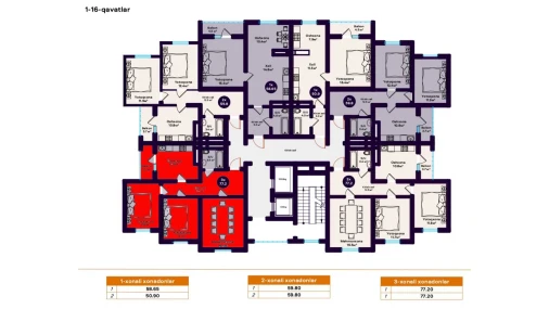 3-комнатная квартира 77.2 м²  15/15 этаж