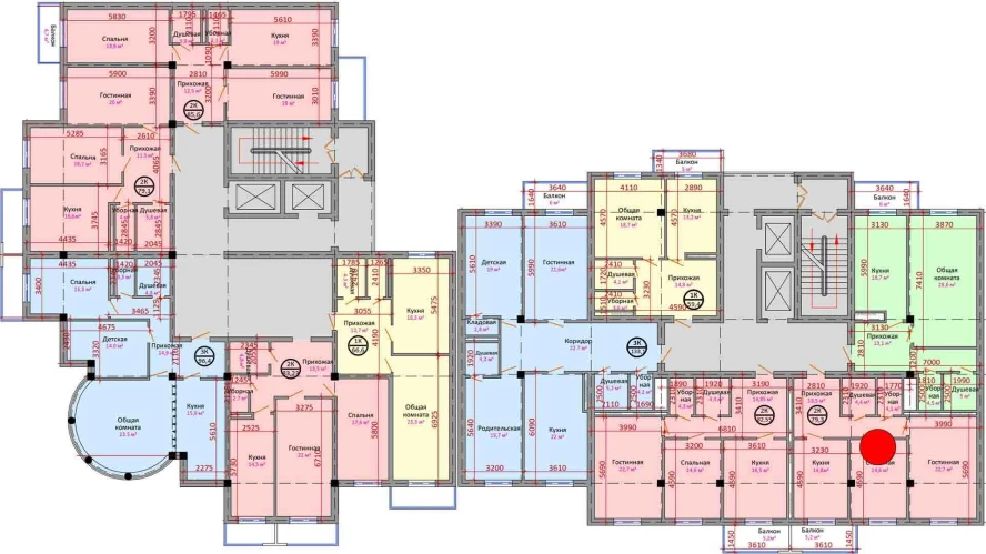 2-комнатная квартира 79.3 м²  11/11 этаж